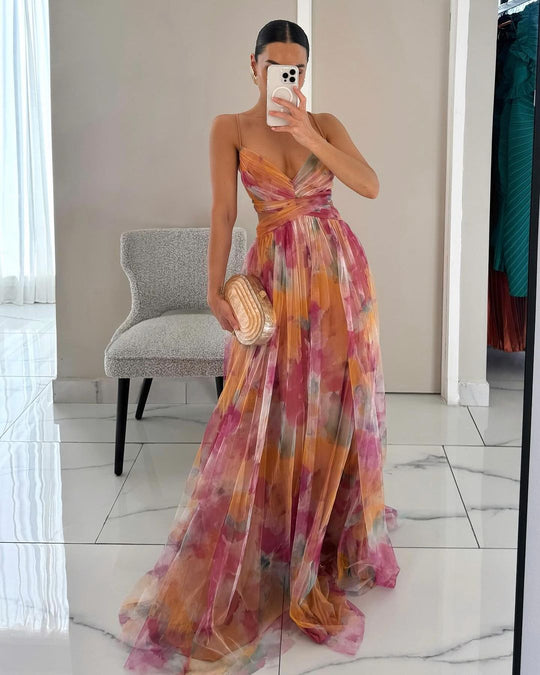 GISELLE - FLORAL PRINT MAXI DRESS