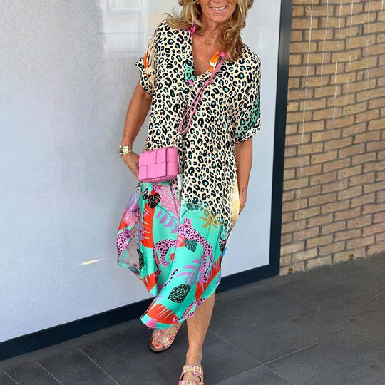 ERIN - LOOSE V-NECK DRESS